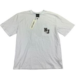 Nana Judy Mens The Team Pocket Relaxed Fit Short Sleeve Crewneck T-Shirt White M